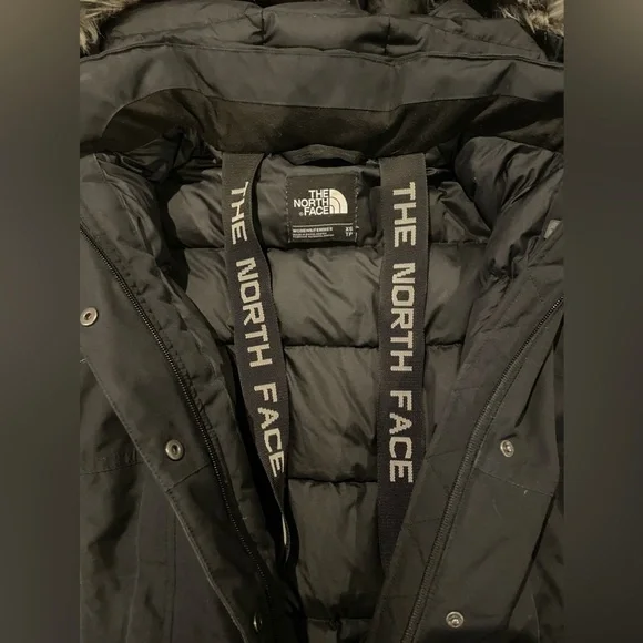 The North Face Parka XS Black Shavana Down Parka Coat with Suspenders - Picture 6 of 14